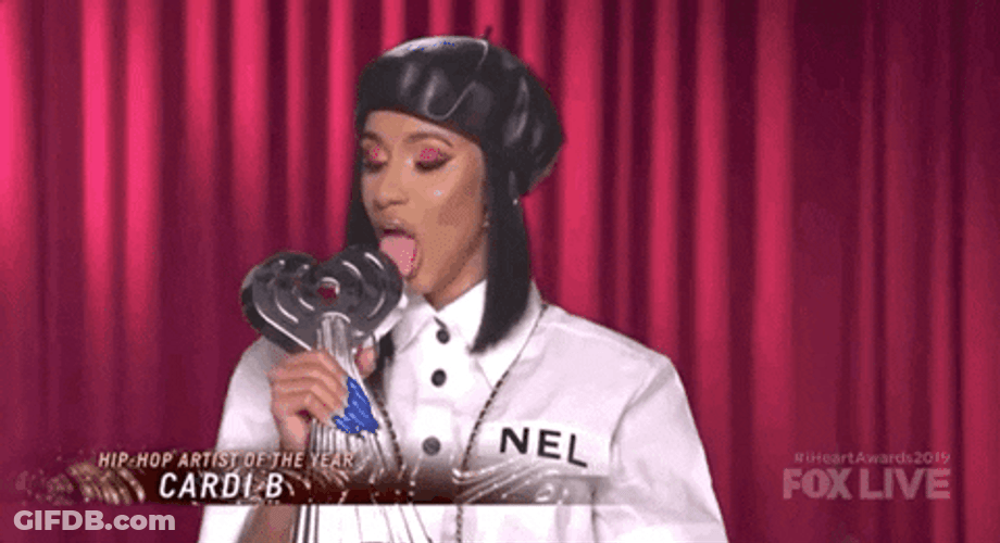 Funny Cardi B Lick GIF