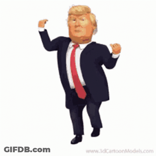 Funny Caricature Trump Dance GIF