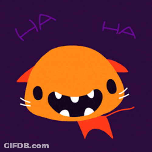 Funny Cartoon Cat Laughing GIF