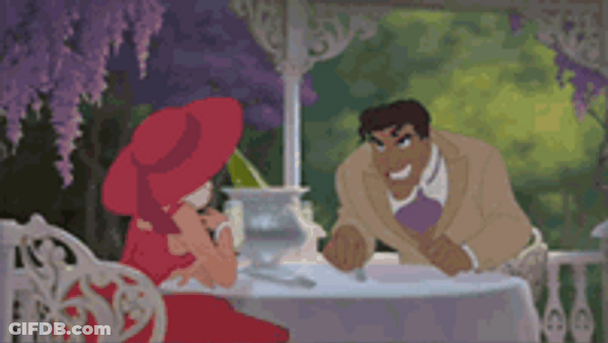 Funny Cartoon Couple Rawr At Each Other GIF