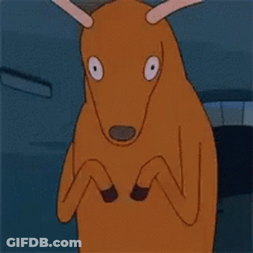 Funny Cartoon Deer Hands GIF