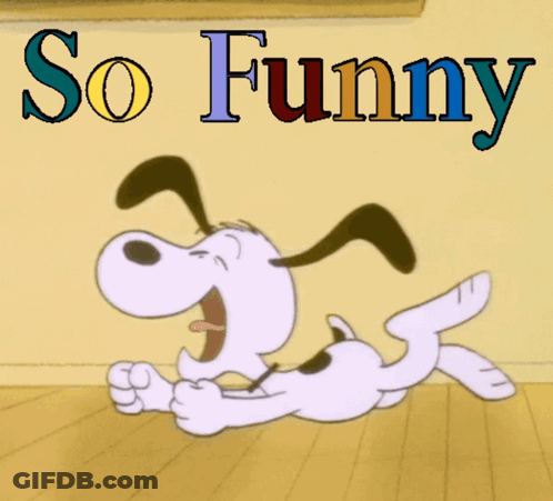 Funny Cartoon Dog Lying On Floor GIF