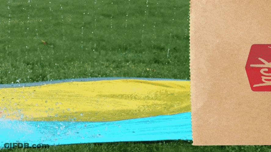 Funny Cartoon Face Swap Gliding Waterslide GIF