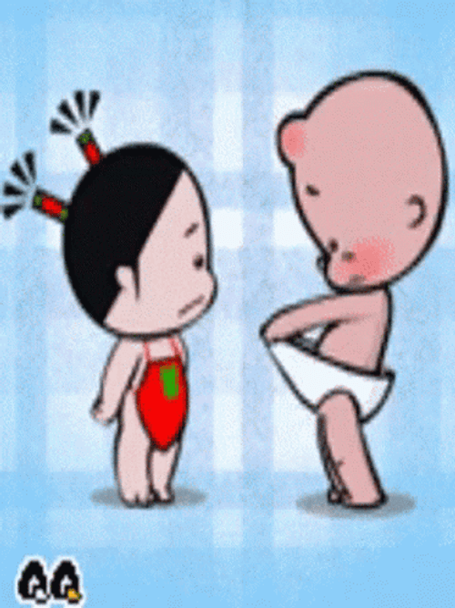 Funny Cartoon Gives Rose GIF