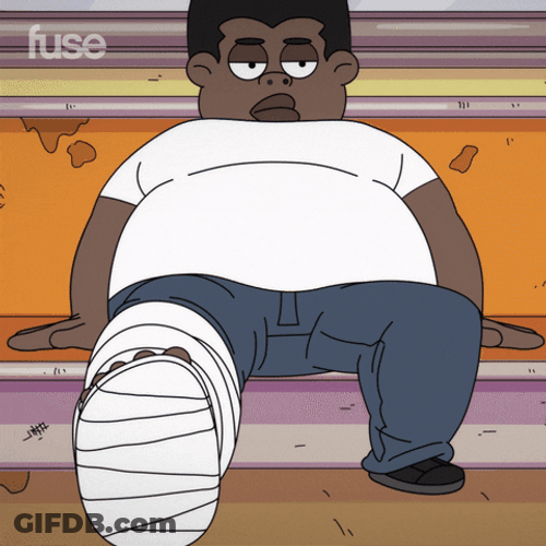 Funny Cartoon Knee Injury GIF