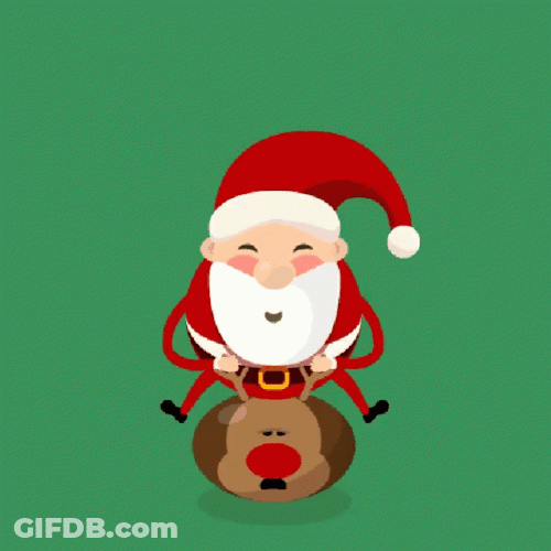 Funny Cartoon Santa Bouncing GIF