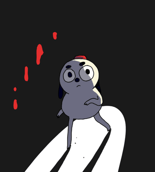 Funny Cartoon Slowly Walking GIF