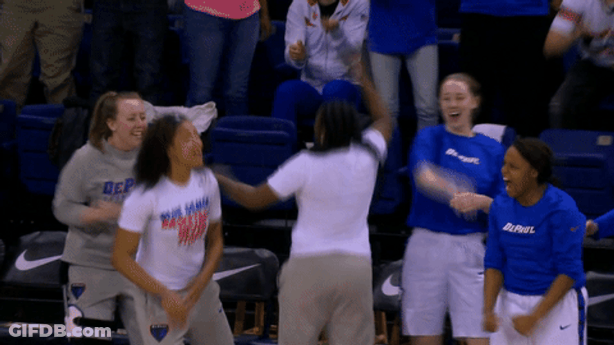 Funny Celebration College Basketball GIF