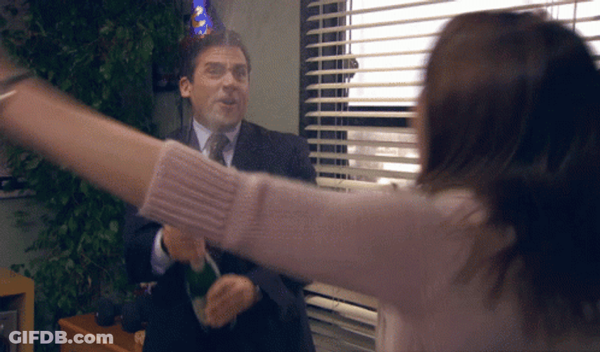 Funny Celebration In The Office GIF