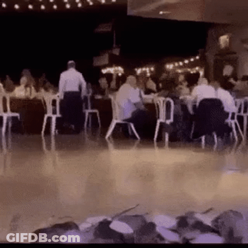 Funny Chair Barely Holding GIF