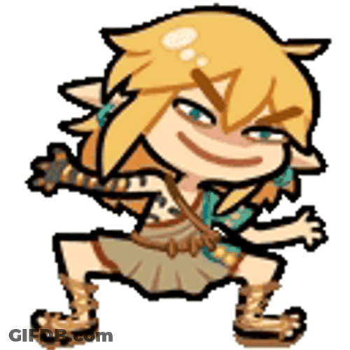 Funny Chibi Zelda Link GIF