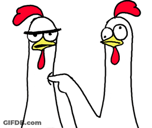 Funny Chicken Chicken Bro Neck Poke GIF