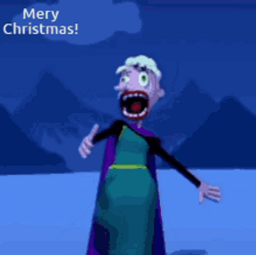 Funny Christmas Elsa Frozen GIF