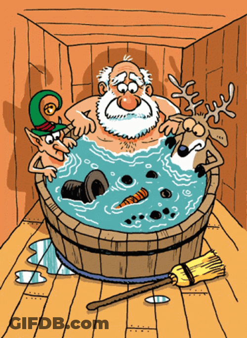 Funny Christmas Hot Tub GIF