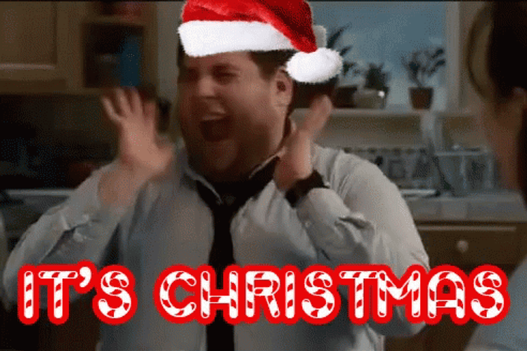 Funny Christmas Screaming Man GIF