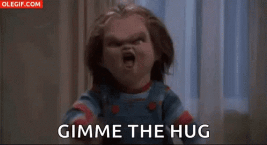 Funny Chucky Scary Hug GIF