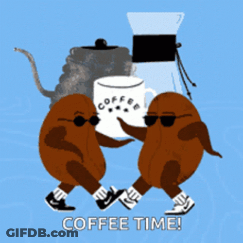 Funny Coffee Beans Dancing Coffee Time GIF
