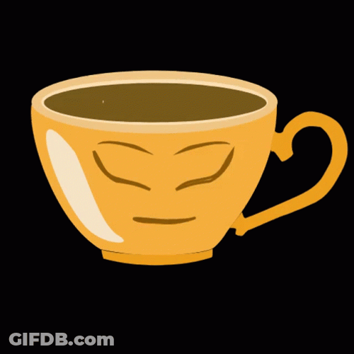 Funny Coffee Cup Face GIF