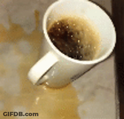 Funny Coffee Pouring Fail GIF