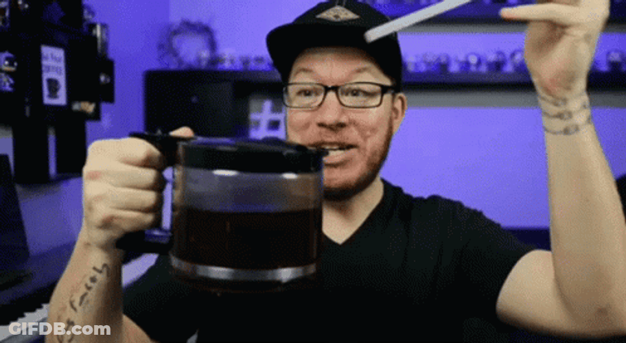 Funny Coffee Straw Sip GIF