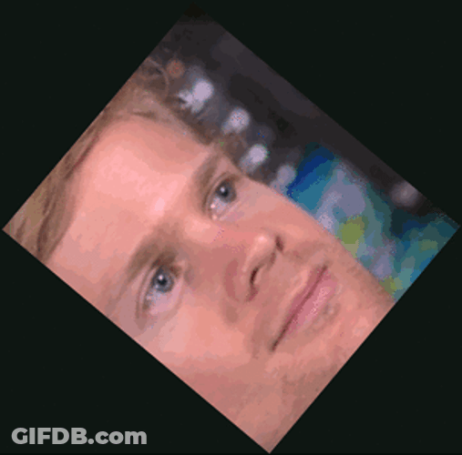 Funny Confused Blinking Guy GIF