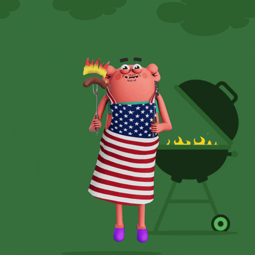 Funny Creature 4Th Of July Barbecue GIF