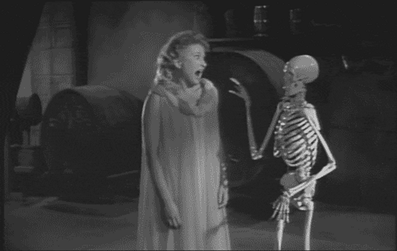 Funny Creepy Skeleton GIF