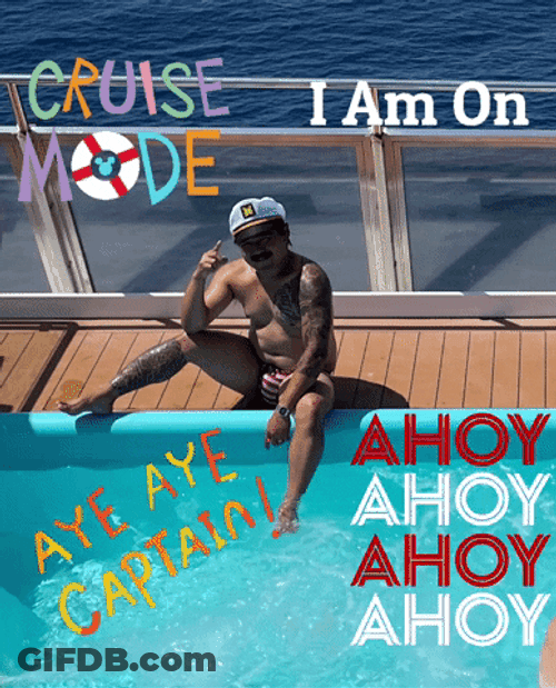 Funny Cruise Mode Vacation GIF