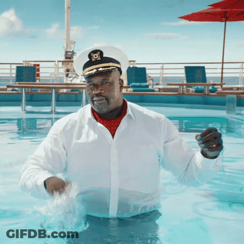 Funny Cruise Shaq On Water GIF