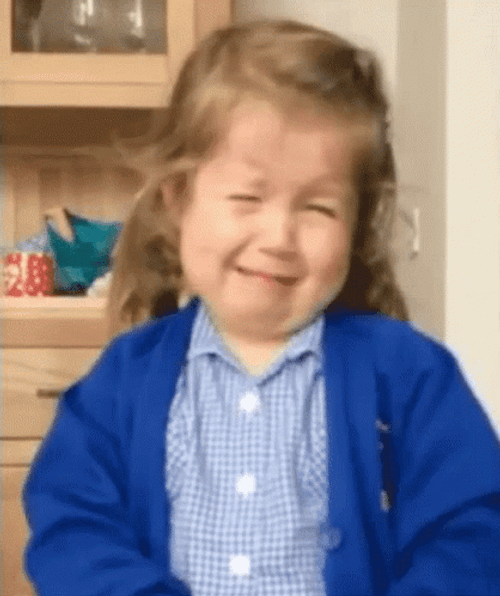 Funny Crying Girl In Blue Sad Huhu GIF
