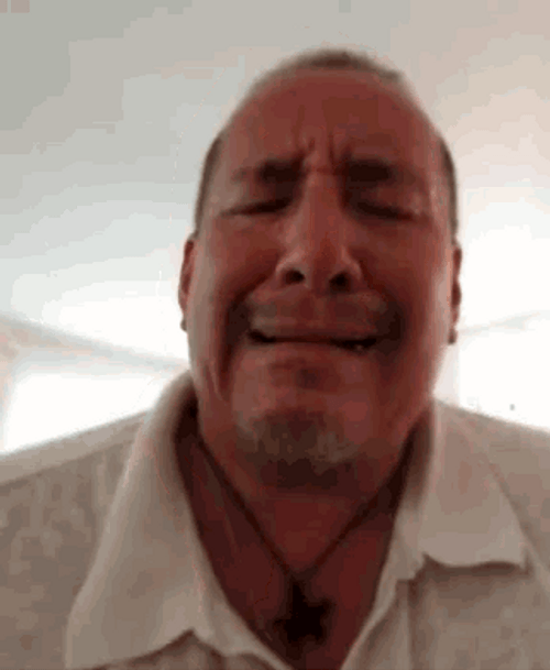 Funny Crying Man Jaw Gaping GIF