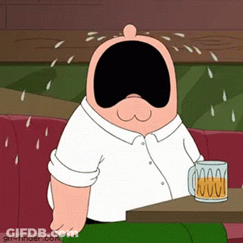 Funny Crying Peter Griffin Sad Drinking GIF