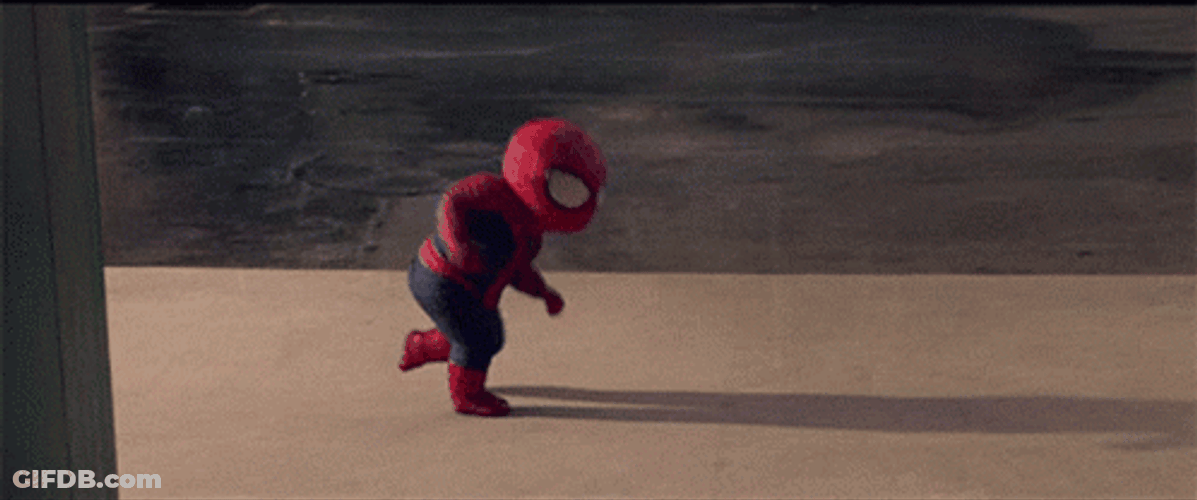 Funny Cute Little Spiderman Dance Animation GIF