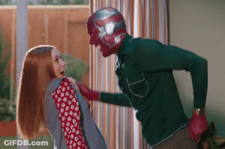 Funny Cute Wanda Maximoff Vision Dancing GIF