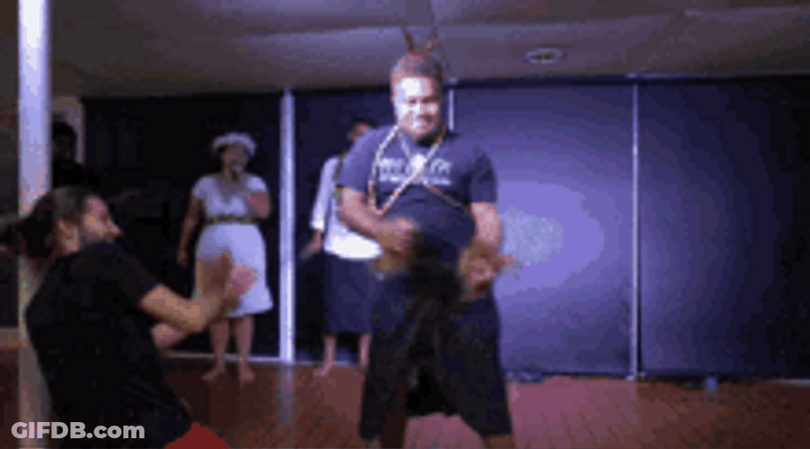 Funny Dance In Front Of Guys GIF