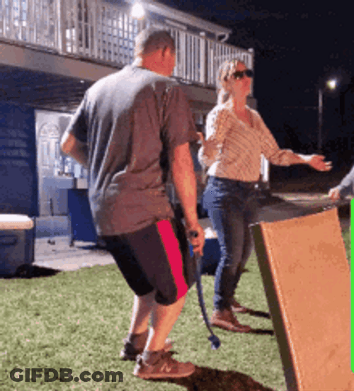Funny Dance With A Hockey Stick GIF