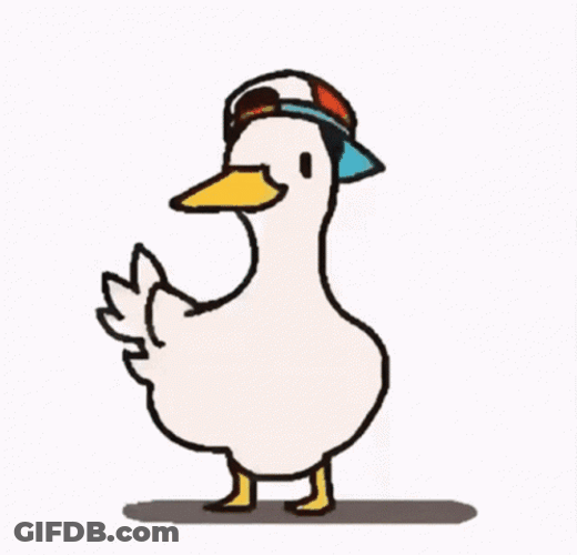Funny Dancing Duck Spinning GIF