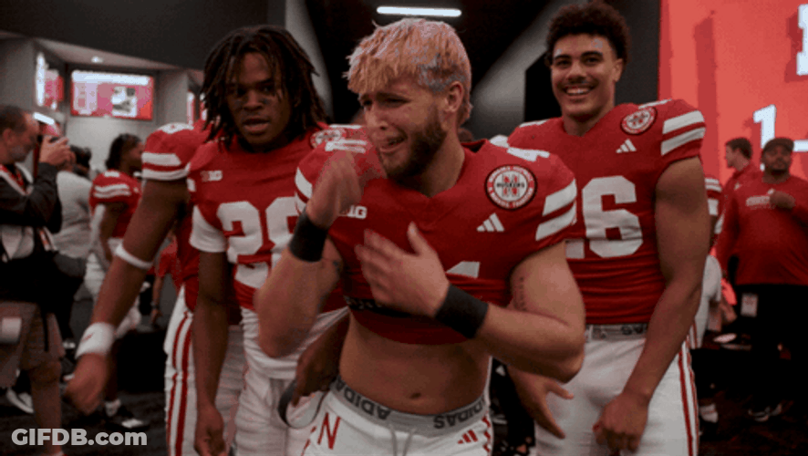 Funny Dancing Huskers Team GIF