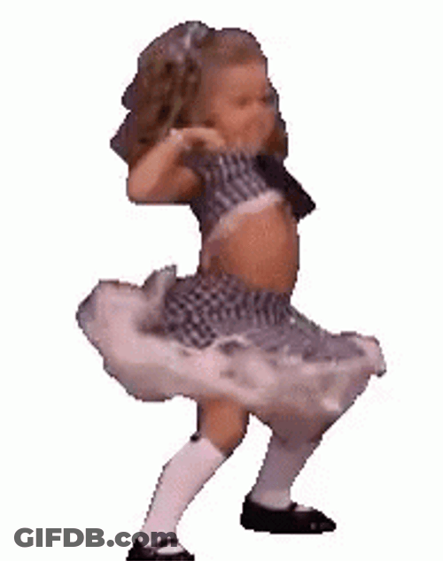 Funny Dancing Little Girl Wearing Her Terno GIF