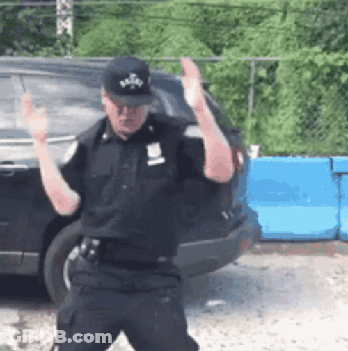 Funny Dancing Police Man Uniform GIF