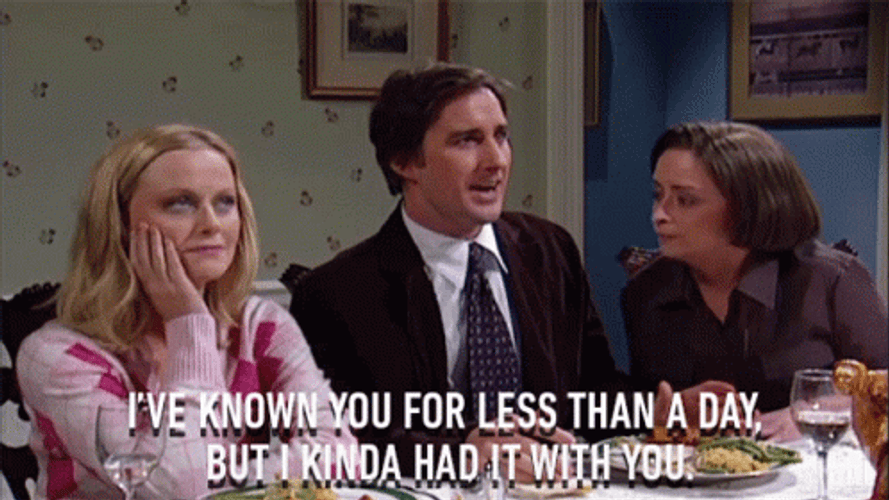 Funny Debbie Downer Dinner Table GIF