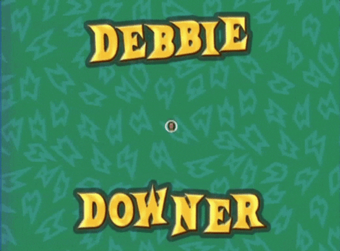 Funny Debbie Downer Smirk GIF