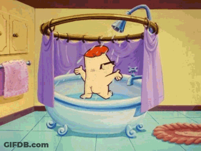 Funny Dexter Shower Time Dance GIF
