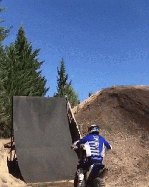 Funny Dirt Bike 360 Spin Fail GIF