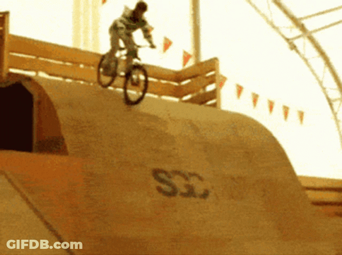 Funny Dirt Bike Fails Wall Crash GIF