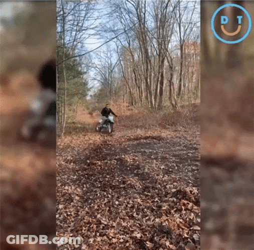 Funny Dirt Bike Mud Slide Fail GIF