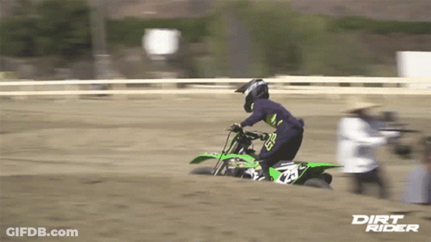 Funny Dirt Bike Quick Lift Off Fail GIF