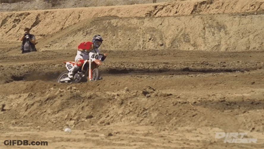 Funny Dirt Bike Racing Speeds Up Fail GIF