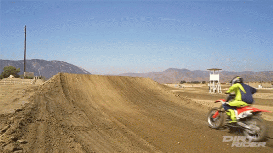 Funny Dirt Bike Ramp Jump Fail GIF