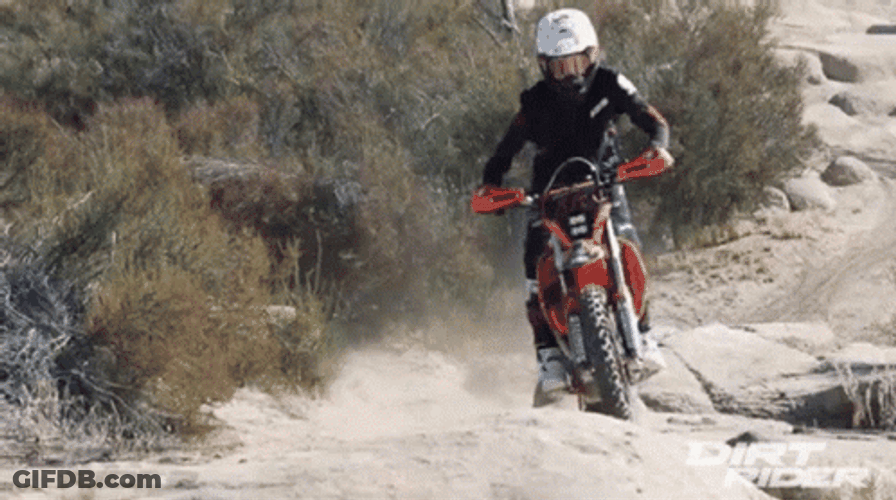 Funny Dirt Bike Rider Rocky Mountain Fail GIF